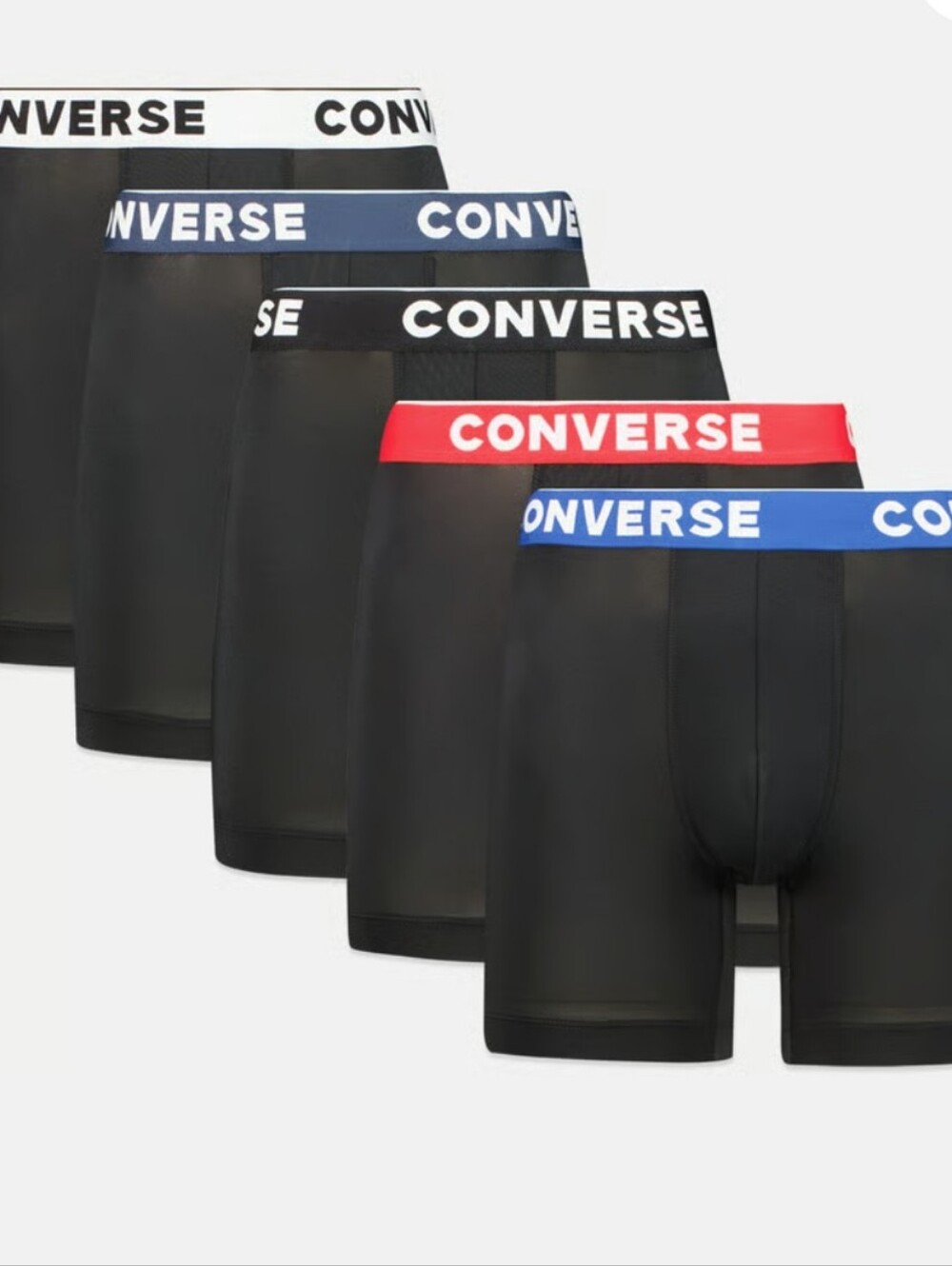 Converse 5-PK Logo Boxer Briefs